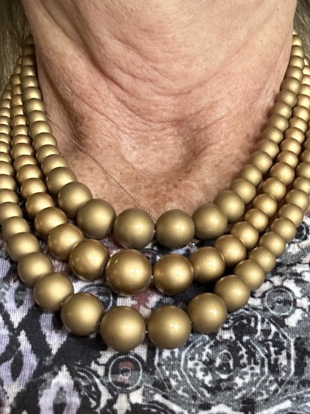 Triple strand necklace